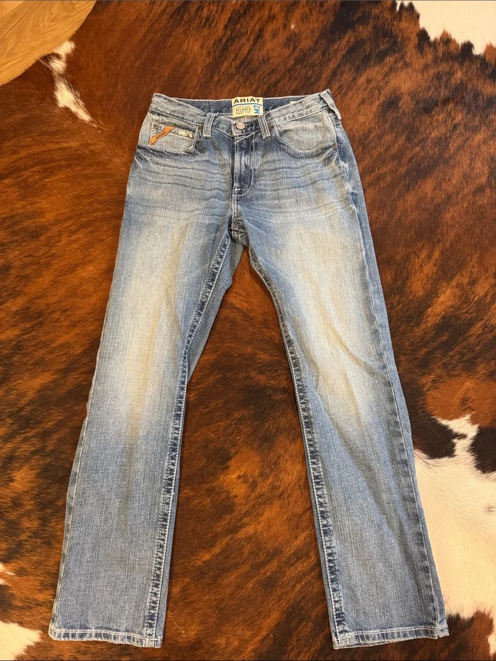 Ariat Faded Light Blue Straight Leg Jeans